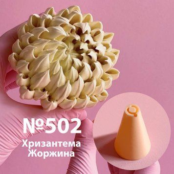 Насадка пелюстка "Помпон з ребром" №502, 8 мм 300502 фото